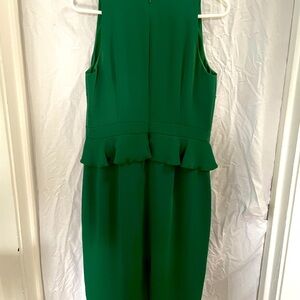 Ann Taylor Sleveless Green Peplum dress, Size 6
